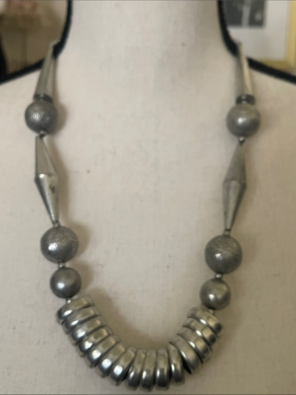 Silver-Tone Statement Beaded Necklace - Women's Jewelry